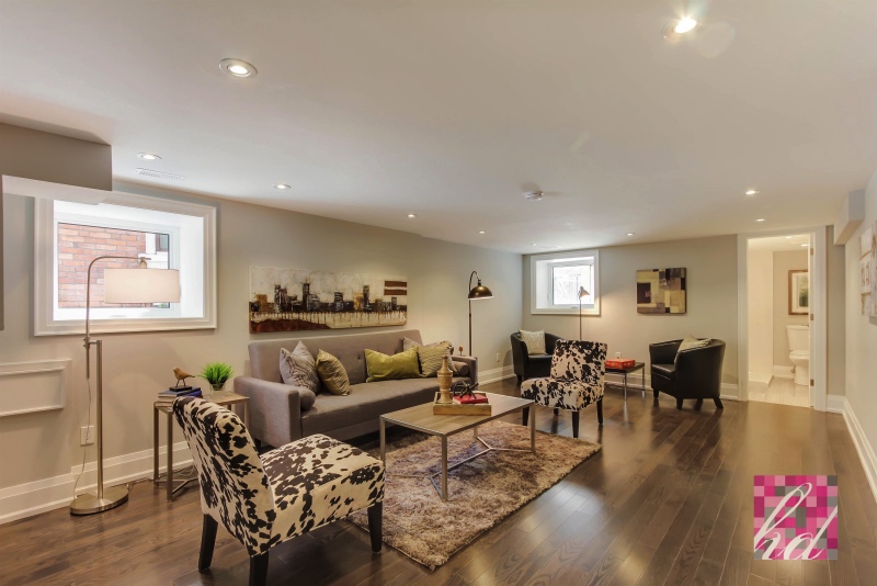 featured basement family room by Hope Designs Toronto's Leading Home Staging and Interior Decorating Firm - Best Home Stagers in Toronto blog post